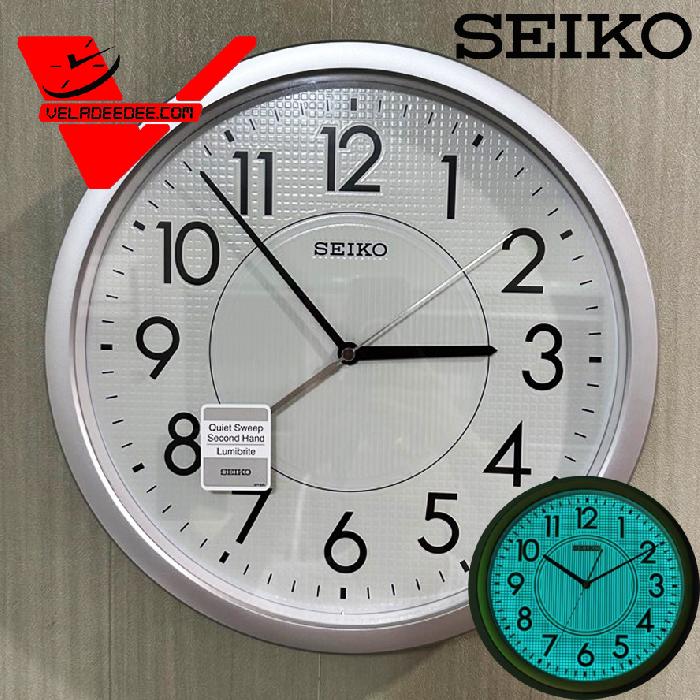 Seiko นาฬิกาแขวน ขนาด 14 นิ้ว รุ่น นาฬิกาแขวนเรืองแสง ในที่มืด เครื่องเดินเรียบไม่มีเสียง  รุ่น QXA629S รับประกันศูนย์ บ.ไซโก้(ประเทศไทย) จำกัด 1 ปี