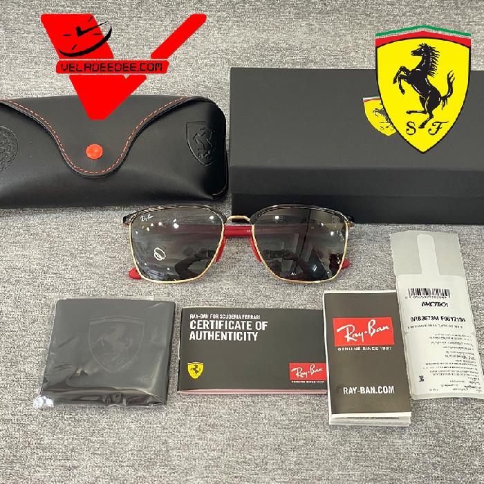 แว่นตากันแดด ยี่ห้อ RayBan FERRARI COLLECTION รุ่น RB3673M F0617156 ขนาด 56