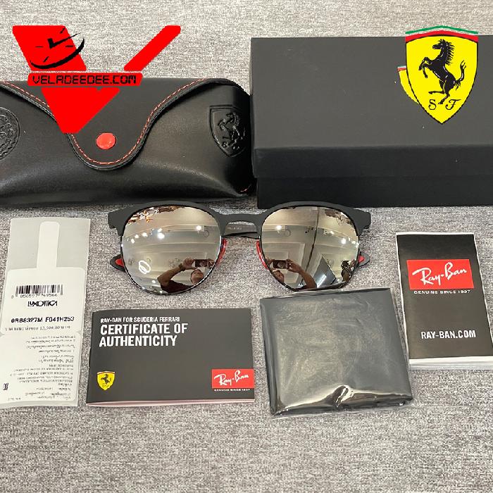 แว่นตากันแดด ยี่ห้อ RayBan FERRARI COLLECTION รุ่น RB8327M F041H253 (ดำด้าน) ขนาด 53