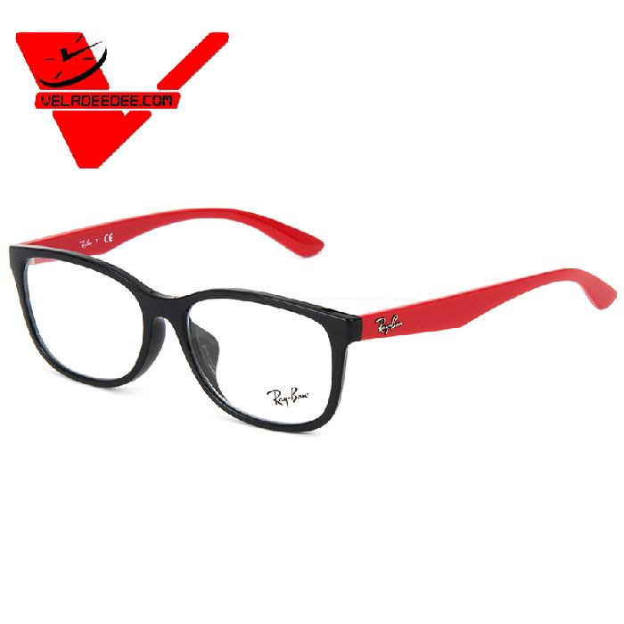 กรอบแว่นตา Ray-Ban รุ่น RX7124D 2475 56 Black with Red ขนาด 56 มม รับประกันศูนย์ 2 ปี