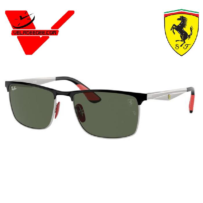 แว่นตากันแดด ยี่ห้อ RayBan FERRARI COLLECTION รุ่น RB3726M F607157 (ดำเงิน) ขนาด 57  รับประกันศูนย์ 2 ปี